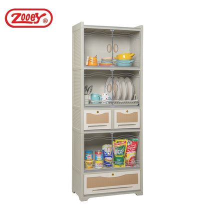 Zooey Master Deluxe 2 Tone Dish Cabinet Stock No. MD-909