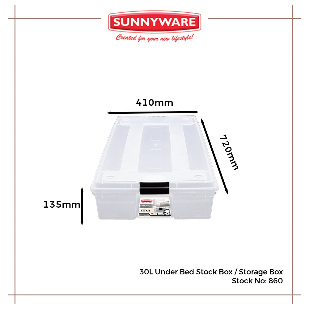 30L Under Bed Stock Box / Storage Box [Sunnyware 860]