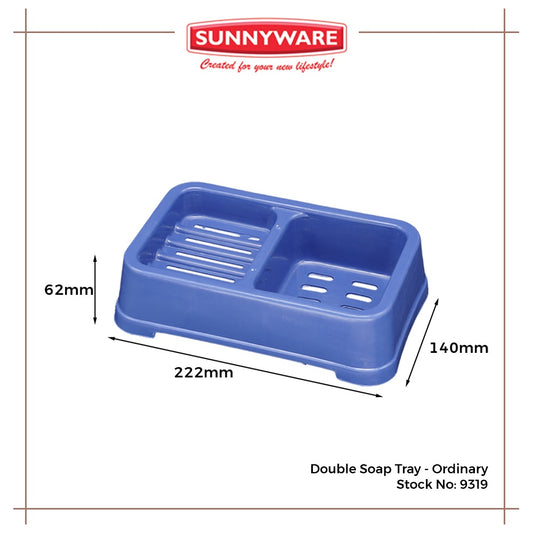 Sunnyware 9319 Double Soap Tray w/ drain for kitchen laundry
