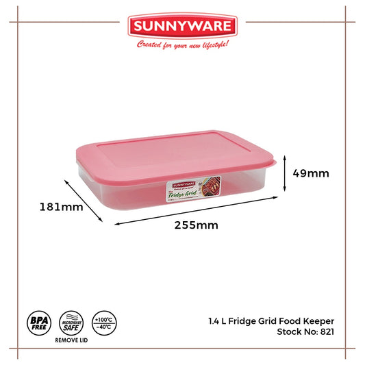 SUNNYWARE 821 - 1.4 L Fridge Grid Food Keeper 1PC