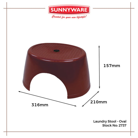3pcs Laundry Stool - Oval [Sunnyware 2737] | Plasticware | Laundryware | Householdware | Seat