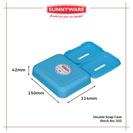 3pcs Double Soap Case [Sunnyware 302] | Plasticware | Laundryware | Bathing Tools | Soap Holder