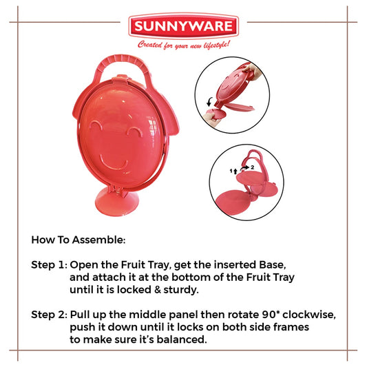 1pc Smiley Fruit Tray [Sunnyware 4040] | Plasticware | Party Tray | Collapsible | Space Saving