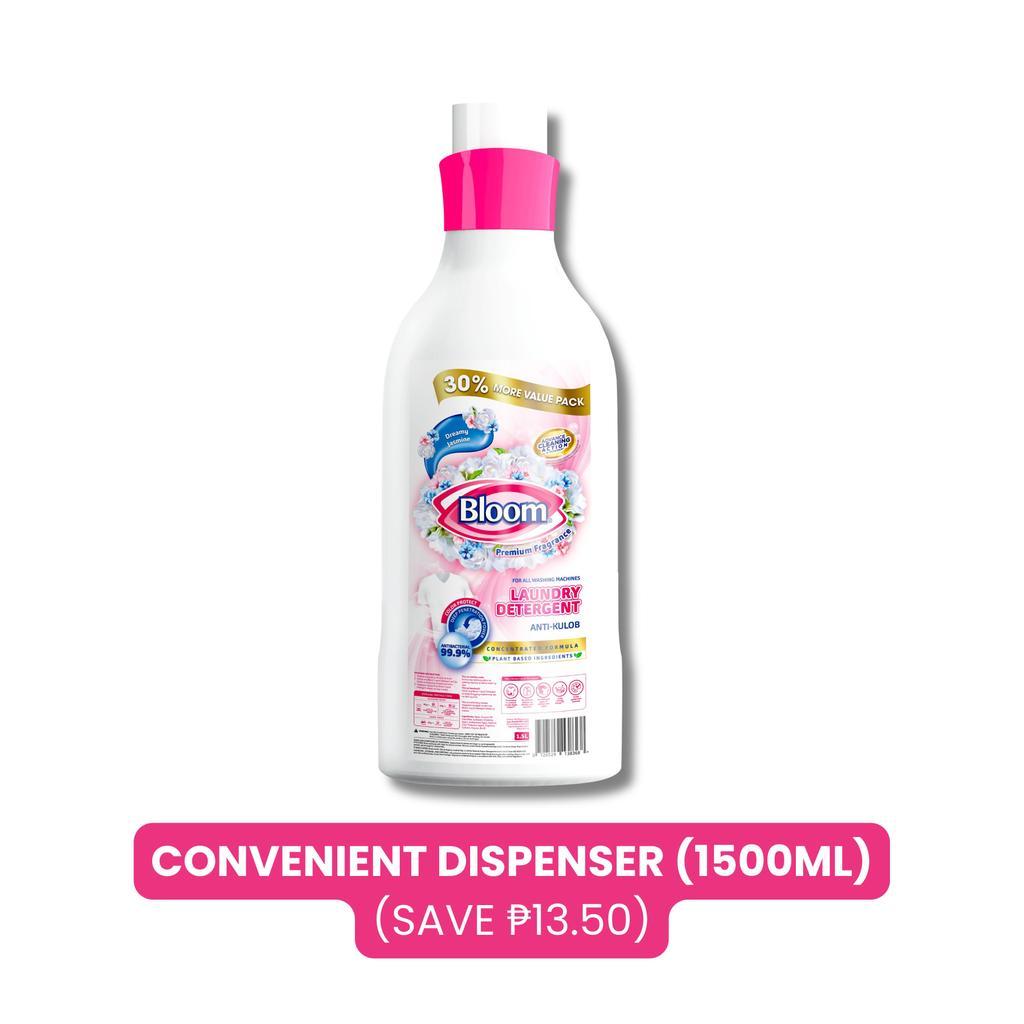 Bloom Plant-Based Liquid Detergent/Laundry Detergent  Pouch and Bottle Jasmine Fresh Fabric Wash Gen