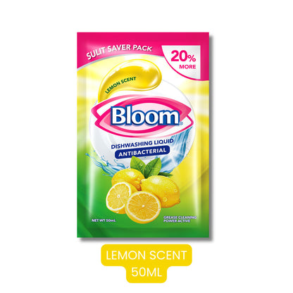 Bloom Lemon Dishwashing Liquid Plant-Based  Grease Cleaner Stand Up Squeeze Bottle Refill Pouch Sach