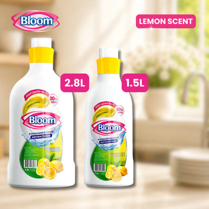 Bloom Lemon Dishwashing Liquid Refill Bottle Plant-Based  Grease Cleaner Squeeze Bottle Stand Up Sac