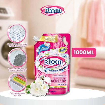 Bloom Plant-Based Liquid Detergent/Laundry Detergent Jasmine Fresh Fabric Wash Gentle on Hands Laund