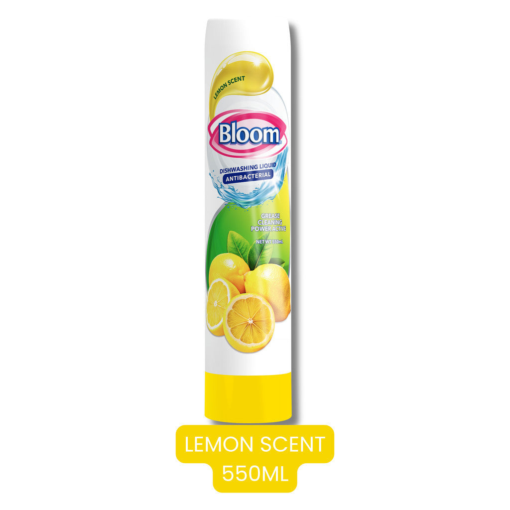 Bloom Lemon Dishwashing Liquid Squeeze Bottle Plant-Based  Grease Cleaner Stand Up Refill Pouch Sach