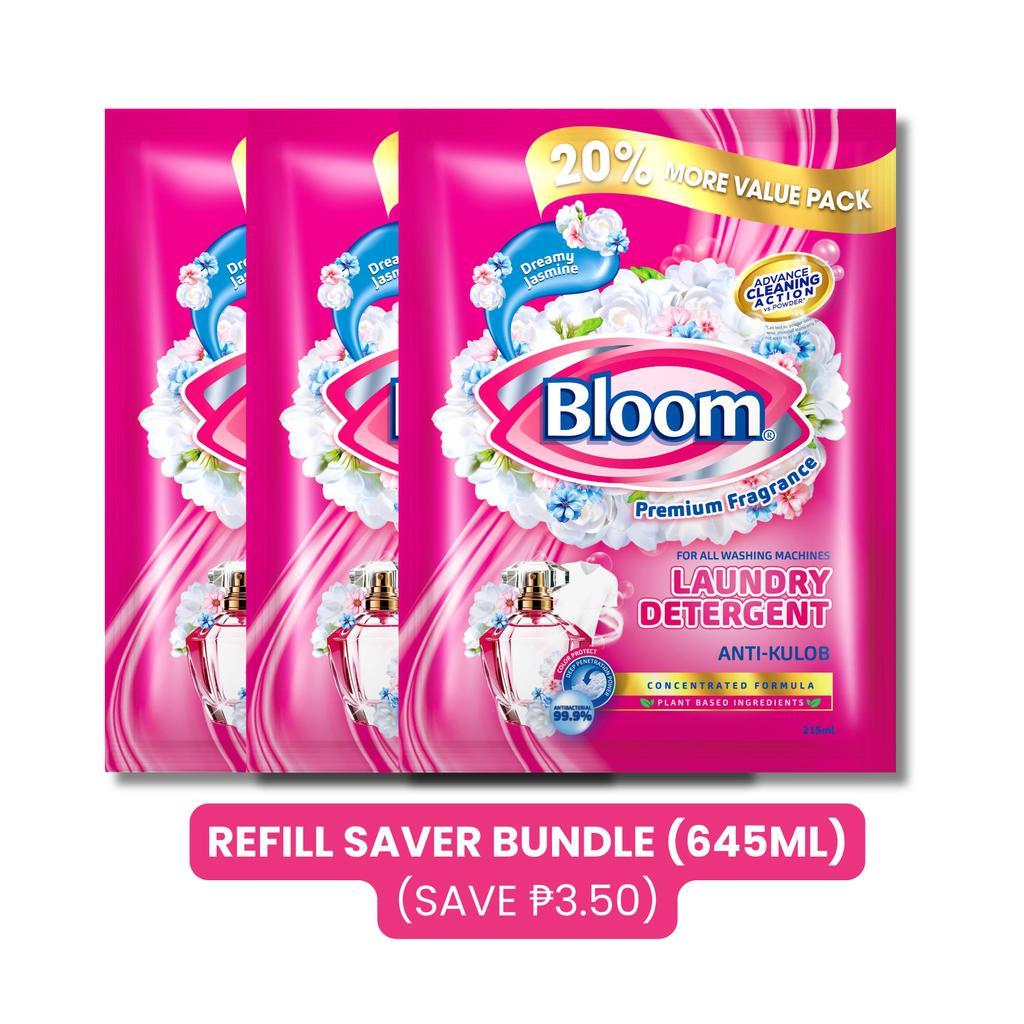 Bloom Plant-Based Liquid Detergent/Laundry Detergent Jasmine Fresh Fabric Wash Gentle on Hands Laund