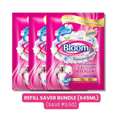 Bloom Plant-Based Liquid Detergent/Laundry Detergent Jasmine Fresh Fabric Wash Gentle on Hands Laund
