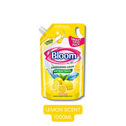 Bloom Lemon Dishwashing Liquid Refill Pouch Plant-Based  Grease Cleaner Squeeze Bottle Stand Up Sach