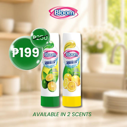 Bloom Lemon Dishwashing Liquid Squeeze Bottle Plant-Based  Grease Cleaner Stand Up Refill Pouch Sach