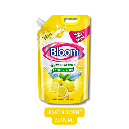 Bloom Lemon Dishwashing Liquid Refill Pouch Plant-Based  Grease Cleaner Squeeze Bottle Stand Up Sach