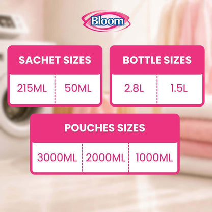 Bloom Plant-Based Liquid Detergent/Laundry Detergent  Pouch and Bottle Jasmine Fresh Fabric Wash Gen