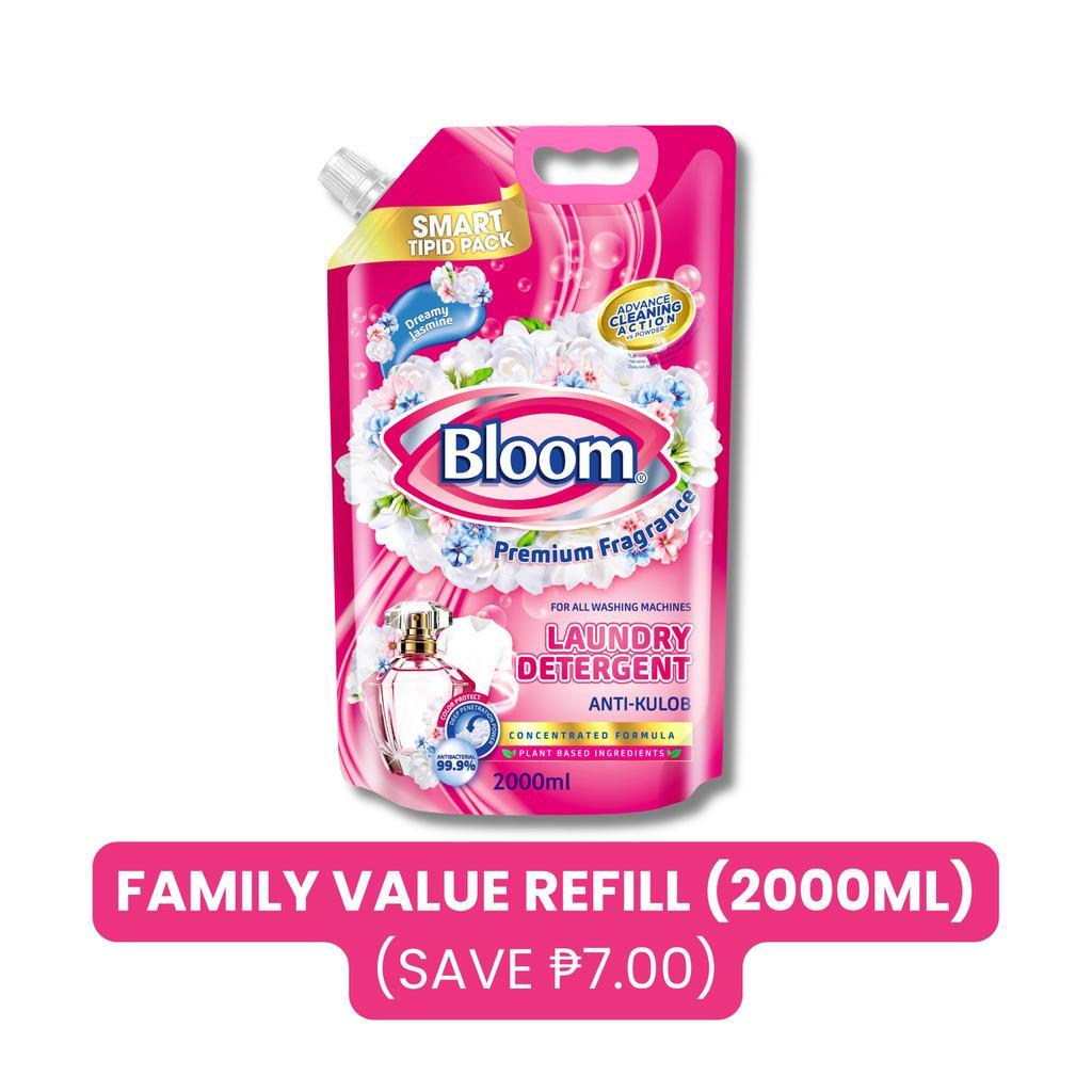 Bloom Plant-Based Liquid Detergent/Laundry Detergent  Pouch and Bottle Jasmine Fresh Fabric Wash Gen