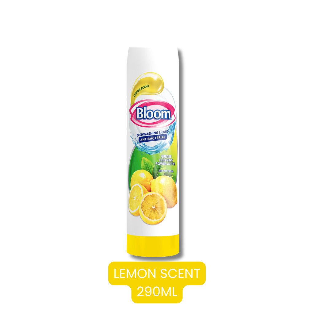 Bloom Lemon Dishwashing Liquid Squeeze Bottle Plant-Based  Grease Cleaner Stand Up Refill Pouch Sach