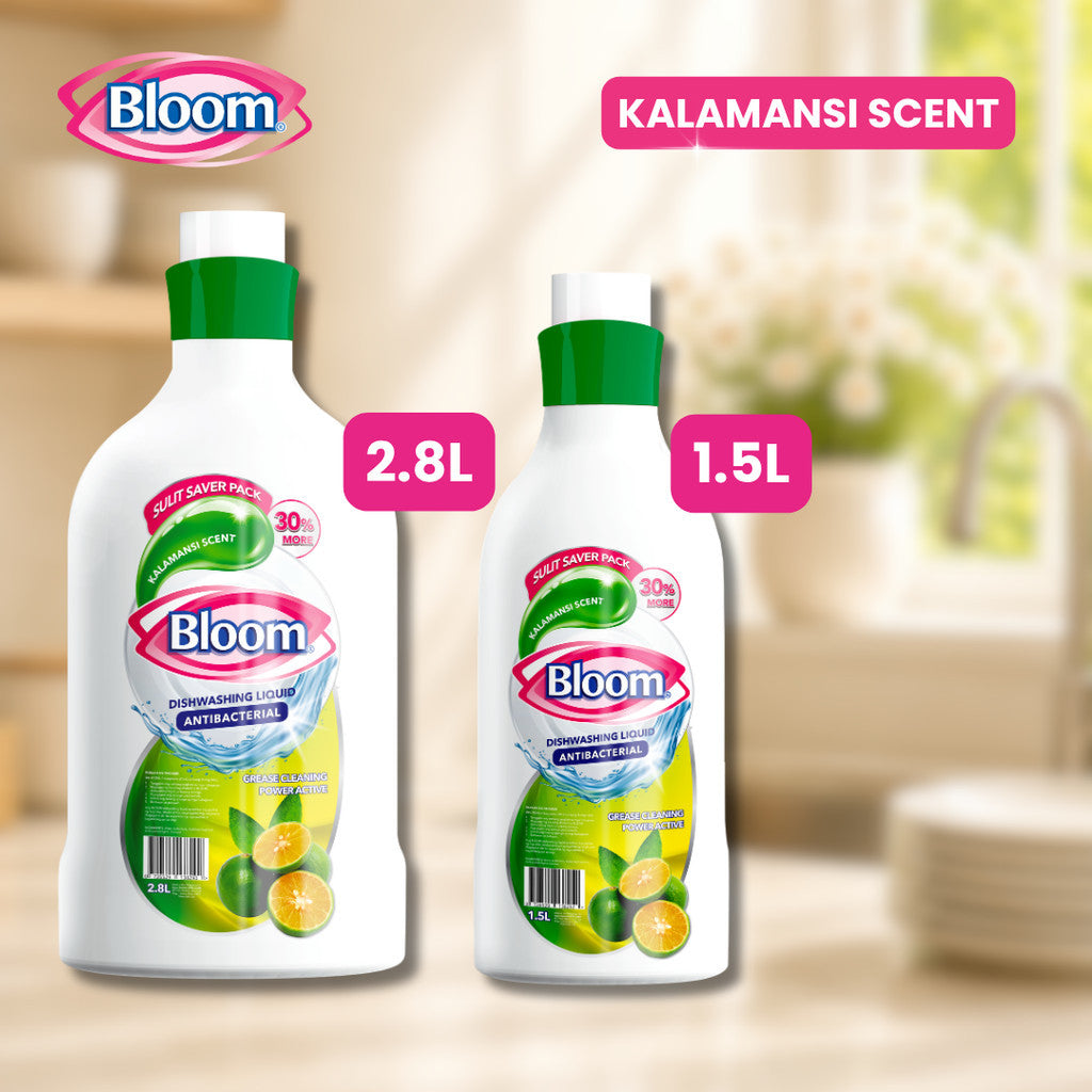 Bloom Dishwashing Liquid Refill Bottle 1.5L and 2.8L - Kalamansi
